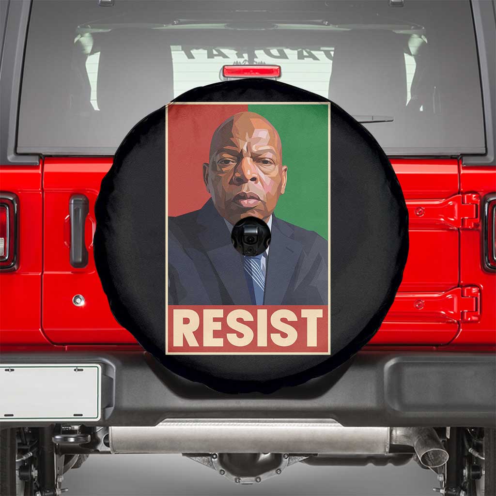 Resist Protest Civil Rights Spare Tire Cover John Lewis Black History TS14 Black Print Your Wear