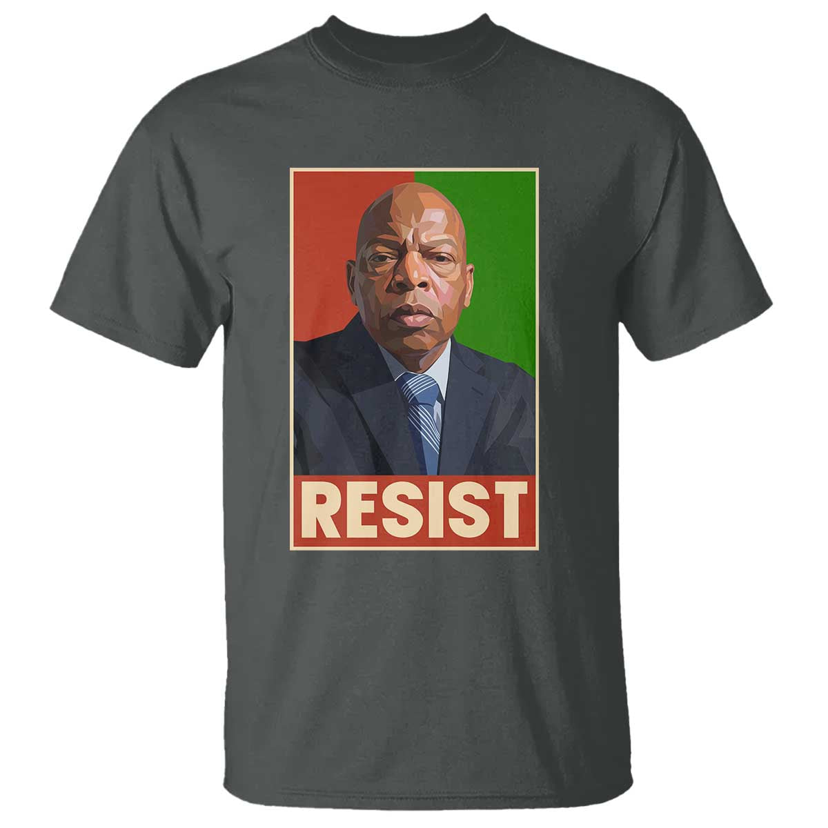 Resist Protest Civil Rights T Shirt John Lewis Black History TS14 Dark Heather Print Your Wear