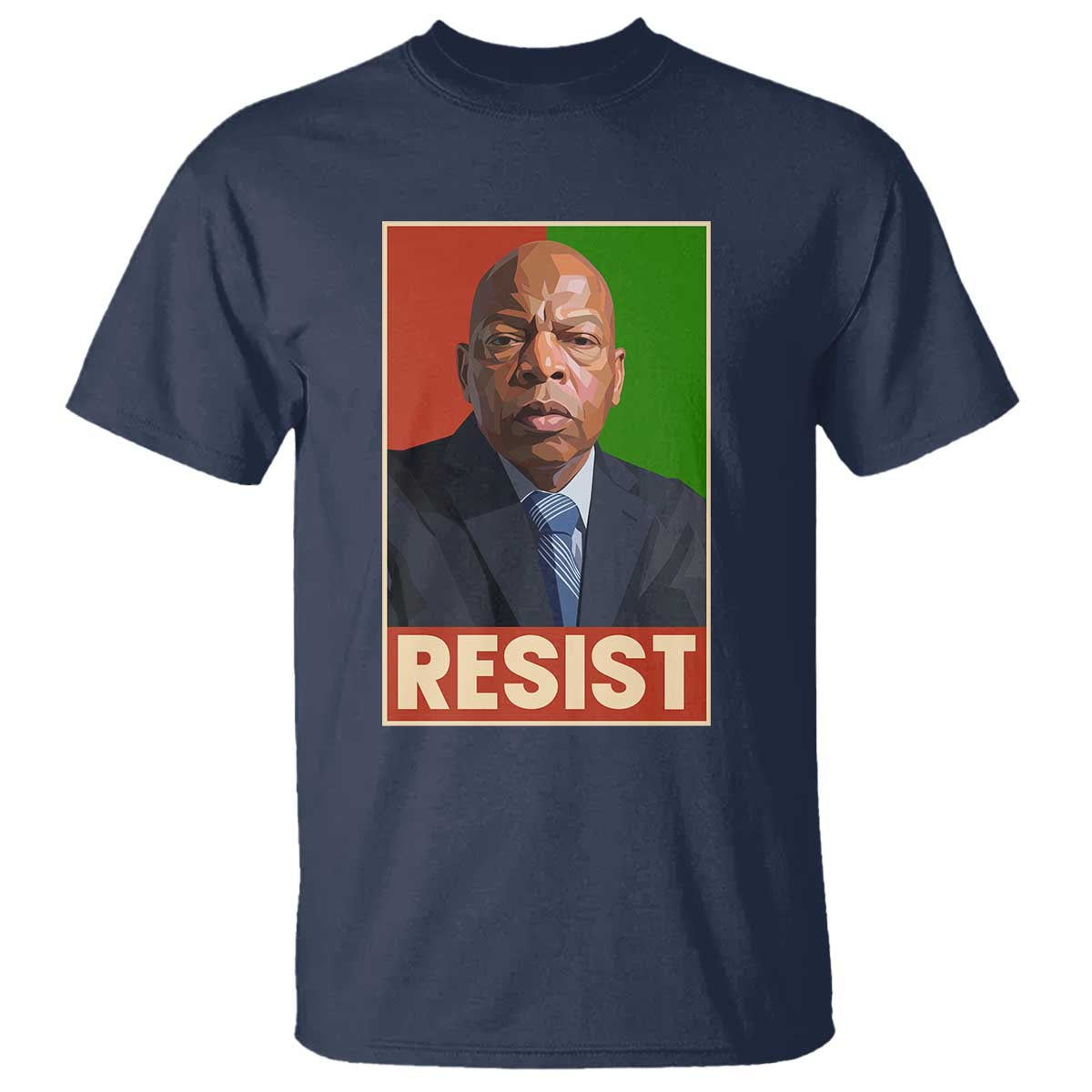 Resist Protest Civil Rights T Shirt John Lewis Black History TS14 Navy Print Your Wear