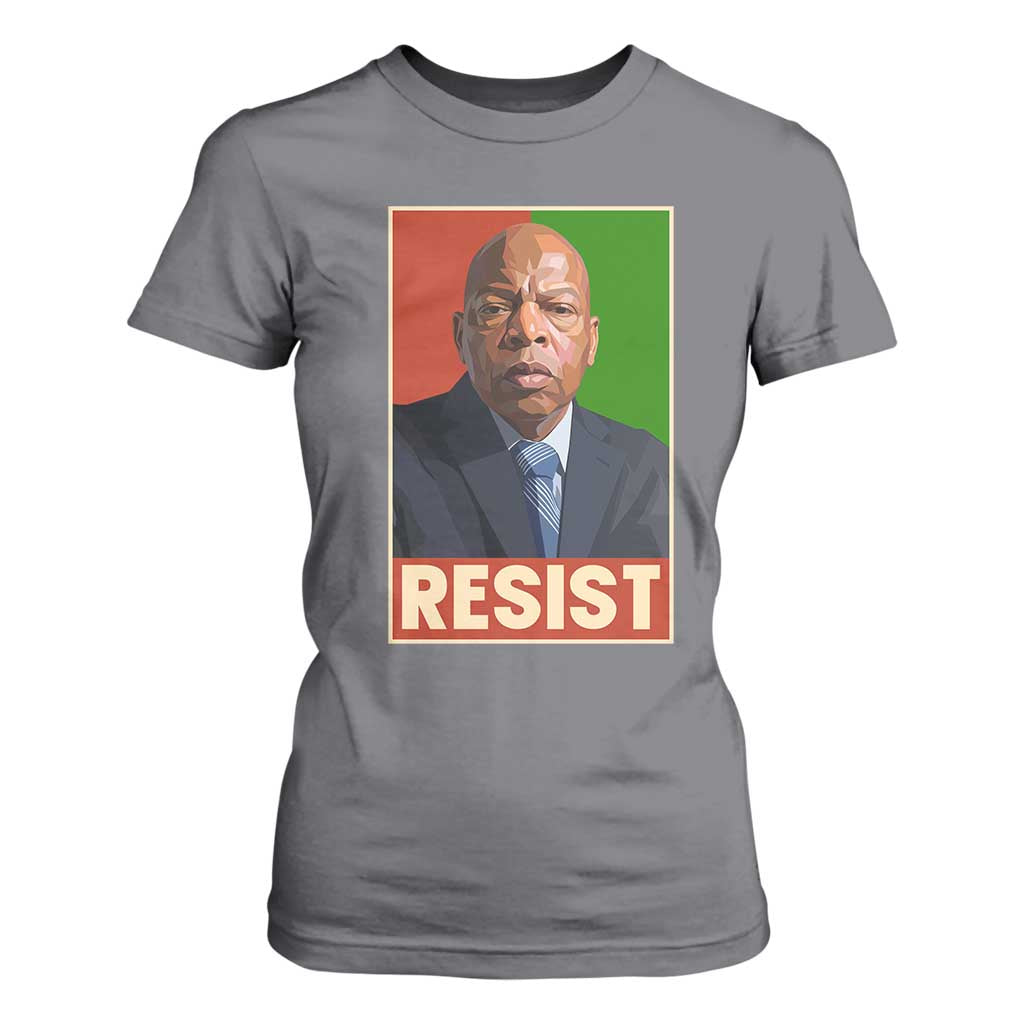 Resist Protest Civil Rights T Shirt For Women John Lewis Black History TS14 Charcoal Print Your Wear