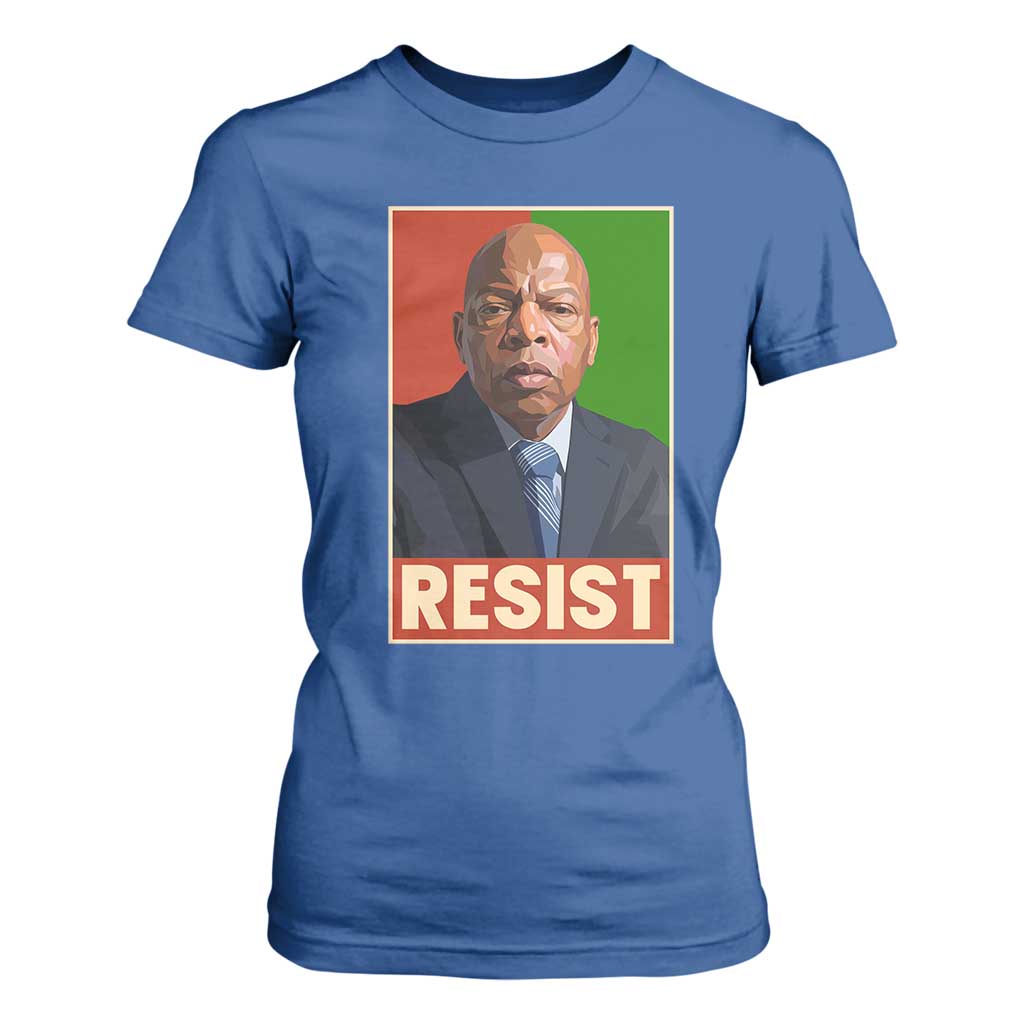 Resist Protest Civil Rights T Shirt For Women John Lewis Black History TS14 Royal Blue Print Your Wear