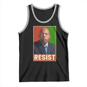 Resist Protest Civil Rights Tank Top John Lewis Black History TS14 Black Athletic Heather Print Your Wear