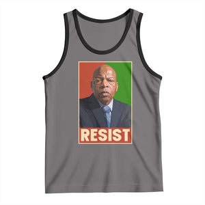 Resist Protest Civil Rights Tank Top John Lewis Black History TS14 Deep Heather Black Print Your Wear