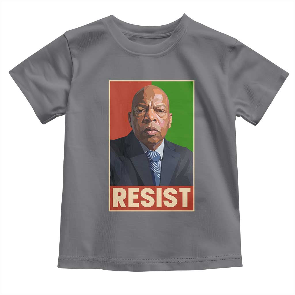 Resist Protest Civil Rights Toddler T Shirt John Lewis Black History TS14 Charcoal Print Your Wear