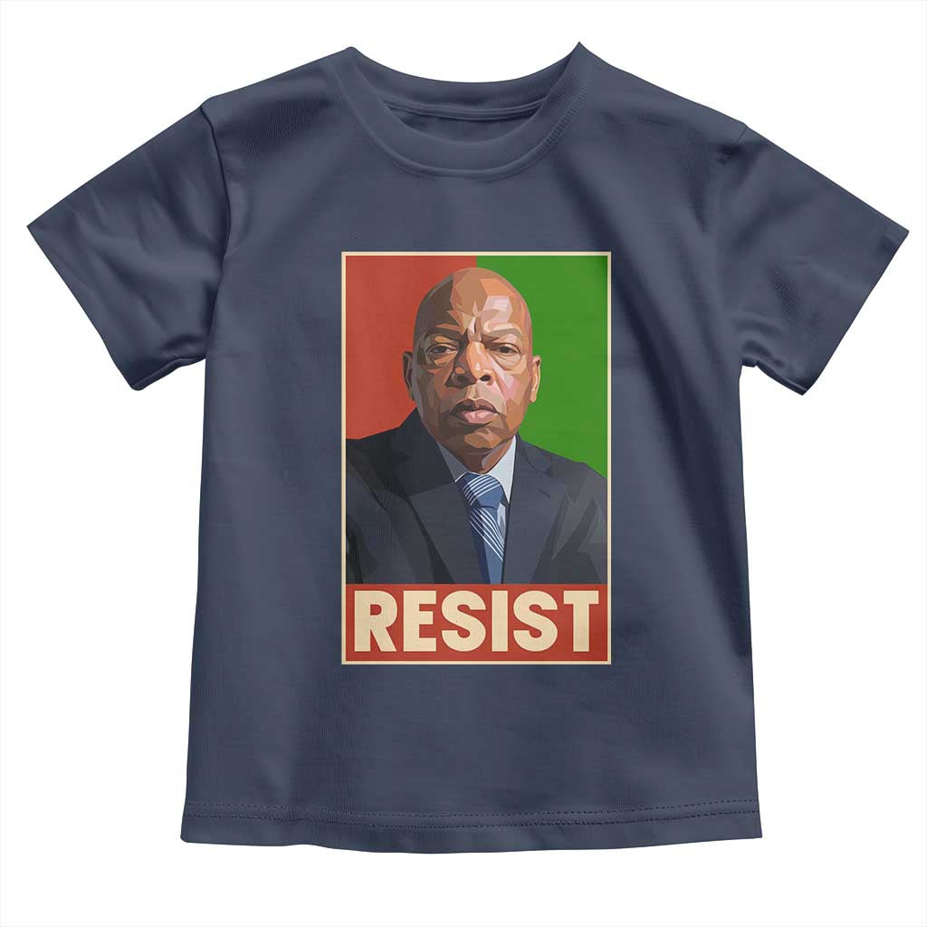 Resist Protest Civil Rights Toddler T Shirt John Lewis Black History TS14 Navy Print Your Wear