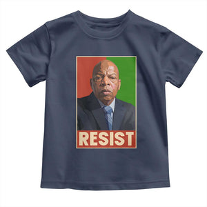 Resist Protest Civil Rights Toddler T Shirt John Lewis Black History TS14 Navy Print Your Wear