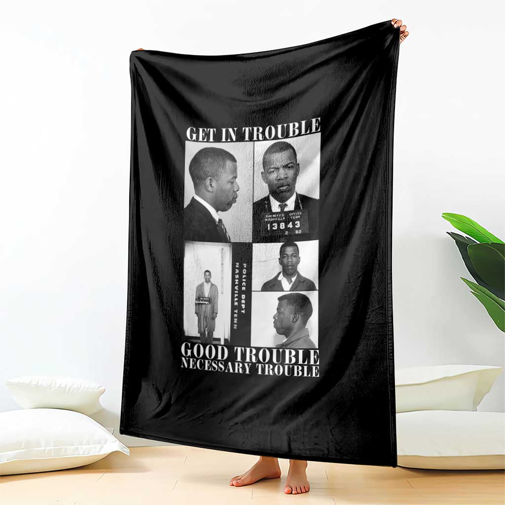 John Lewis Affrican American Throw Blanket Get in Good Necessary Trouble TS14 Print Your Wear