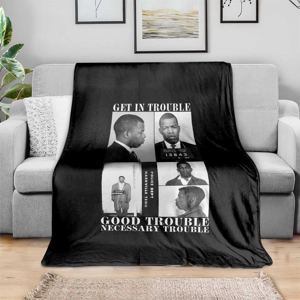 John Lewis Affrican American Throw Blanket Get in Good Necessary Trouble TS14 Print Your Wear