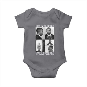 John Lewis Affrican American Baby Onesie Get in Good Necessary Trouble TS14 Charcoal Print Your Wear