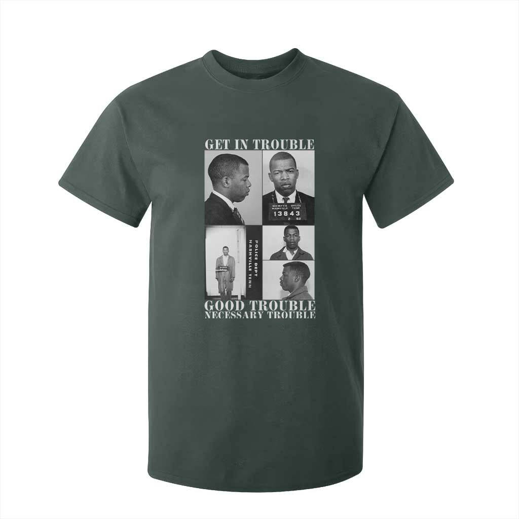John Lewis Affrican American T Shirt For Kid Get in Good Necessary Trouble TS14 Dark Forest Green Print Your Wear