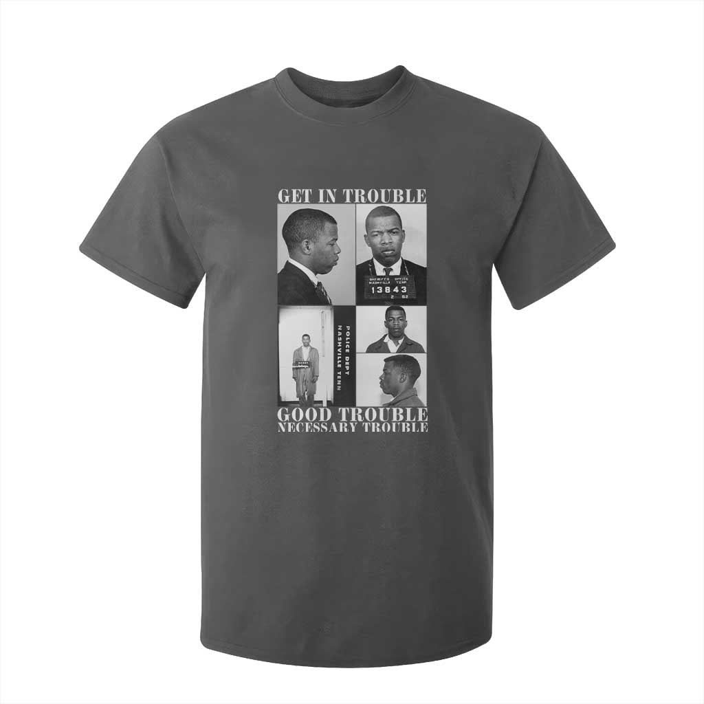 John Lewis Affrican American T Shirt For Kid Get in Good Necessary Trouble TS14 Dark Heather Print Your Wear
