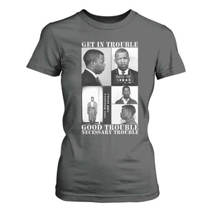 John Lewis Affrican American T Shirt For Women Get in Good Necessary Trouble TS14 Dark Heather Print Your Wear