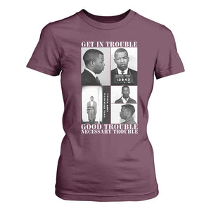 John Lewis Affrican American T Shirt For Women Get in Good Necessary Trouble TS14 Maroon Print Your Wear