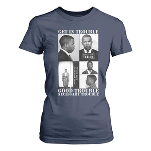John Lewis Affrican American T Shirt For Women Get in Good Necessary Trouble TS14 Navy Print Your Wear