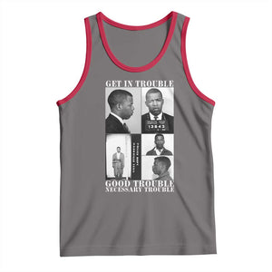 John Lewis Affrican American Tank Top Get in Good Necessary Trouble TS14 Deep Heather Red Print Your Wear