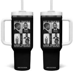 John Lewis Affrican American Tumbler With Handle Get in Good Necessary Trouble TS14 One Size: 40 oz Black Print Your Wear