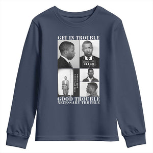 John Lewis Affrican American Youth Sweatshirt Get in Good Necessary Trouble TS14 Navy Print Your Wear