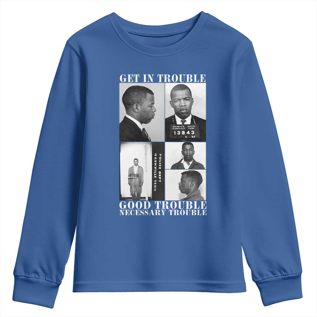 John Lewis Affrican American Youth Sweatshirt Get in Good Necessary Trouble TS14 Royal Blue Print Your Wear