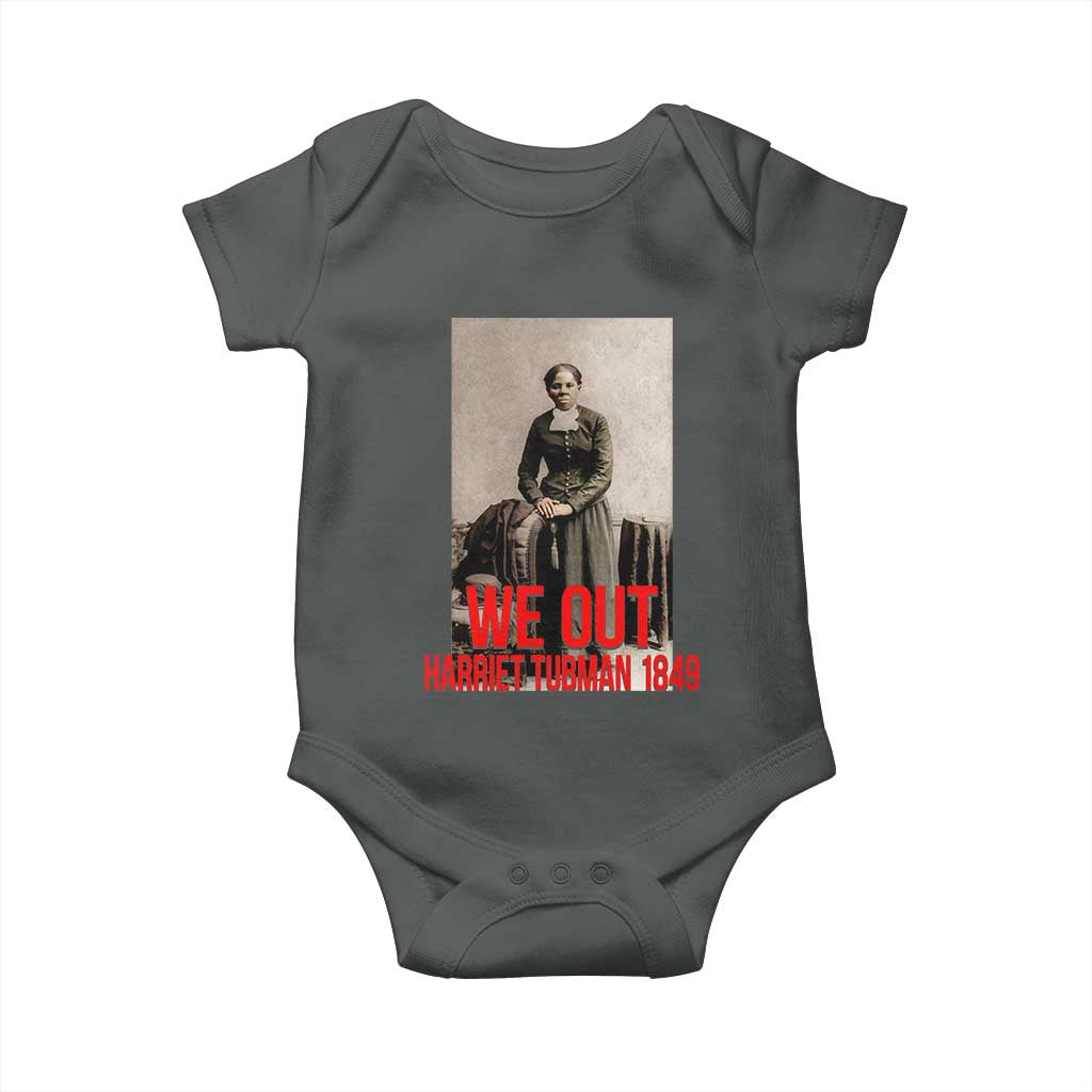 Harriet Tubman Quote Baby Onesie Black Woman History TS14 Dark Heather Print Your Wear