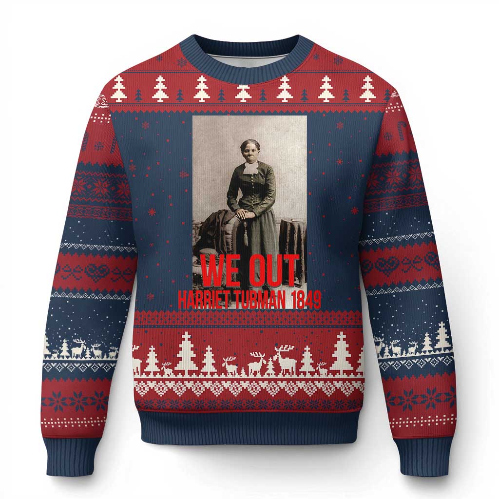 Harriet Tubman Quote Ugly Christmas Sweater Black Woman History TS14 Navy Red Print Your Wear