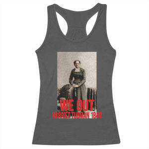 Harriet Tubman Quote Racerback Tank Top Black Woman History TS14 Dark Heather Print Your Wear