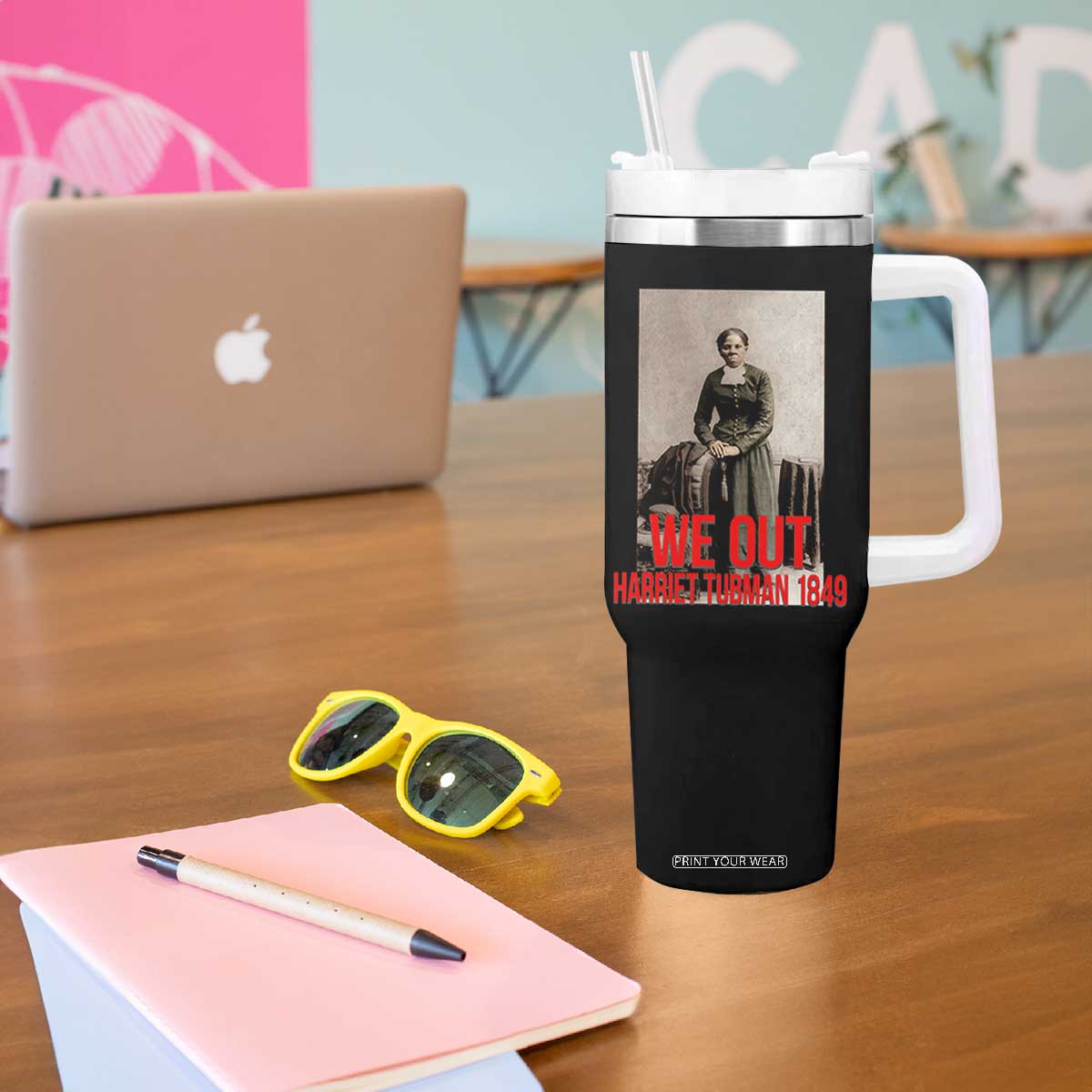Harriet Tubman Quote Tumbler With Handle Black Woman History TS14 Print Your Wear