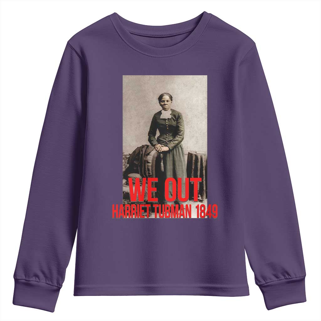 Harriet Tubman Quote Youth Sweatshirt Black Woman History TS14 Purple Print Your Wear