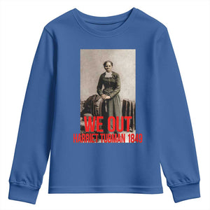 Harriet Tubman Quote Youth Sweatshirt Black Woman History TS14 Royal Blue Print Your Wear