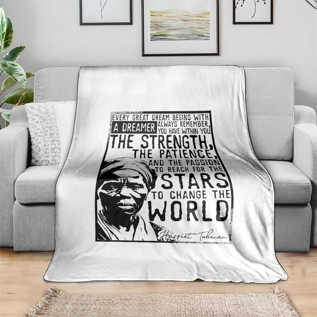 Harriet Tubman Quote Throw Blanket Black Woman History Activist TS14 Print Your Wear