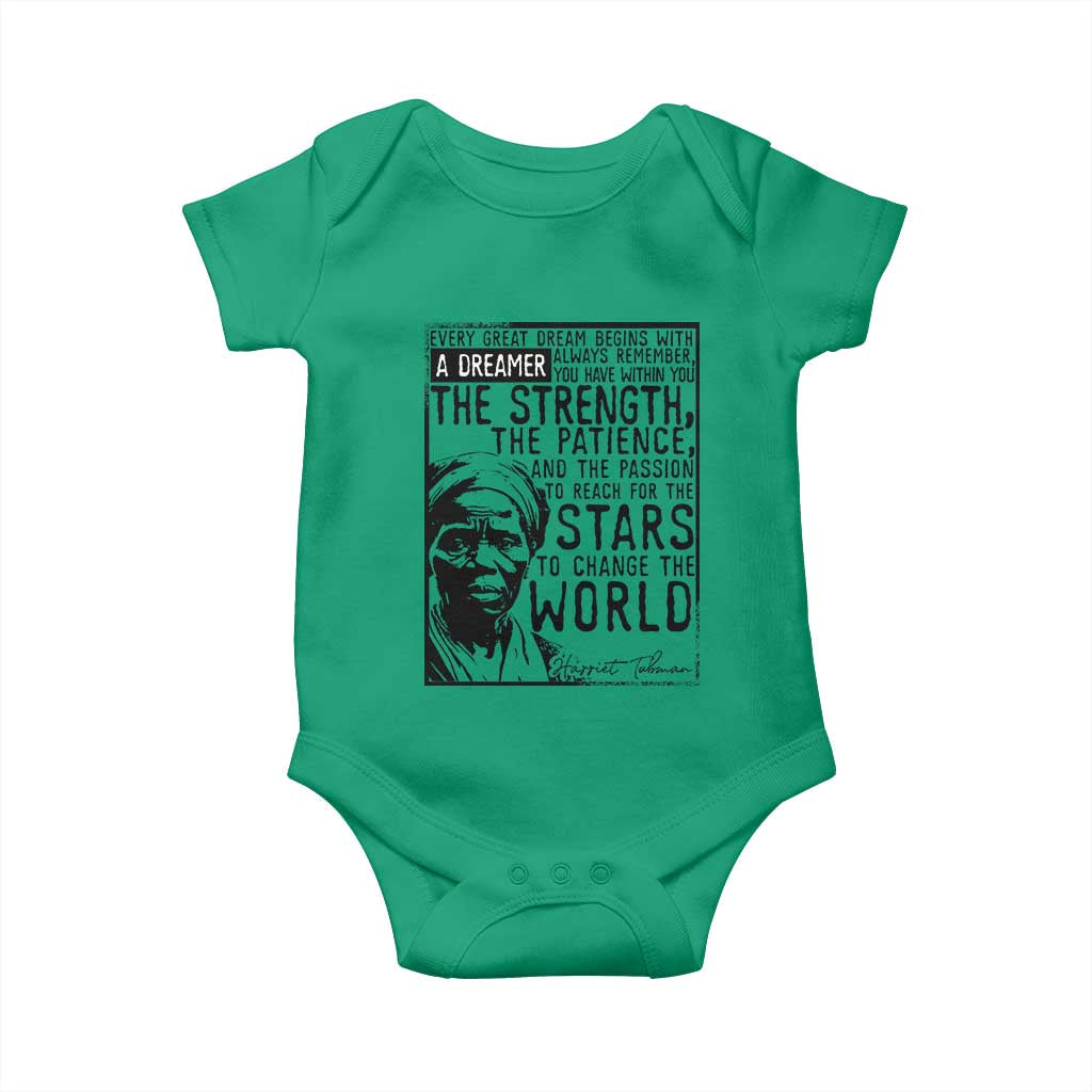 Harriet Tubman Quote Baby Onesie Black Woman History Activist TS14 Irish Green Print Your Wear