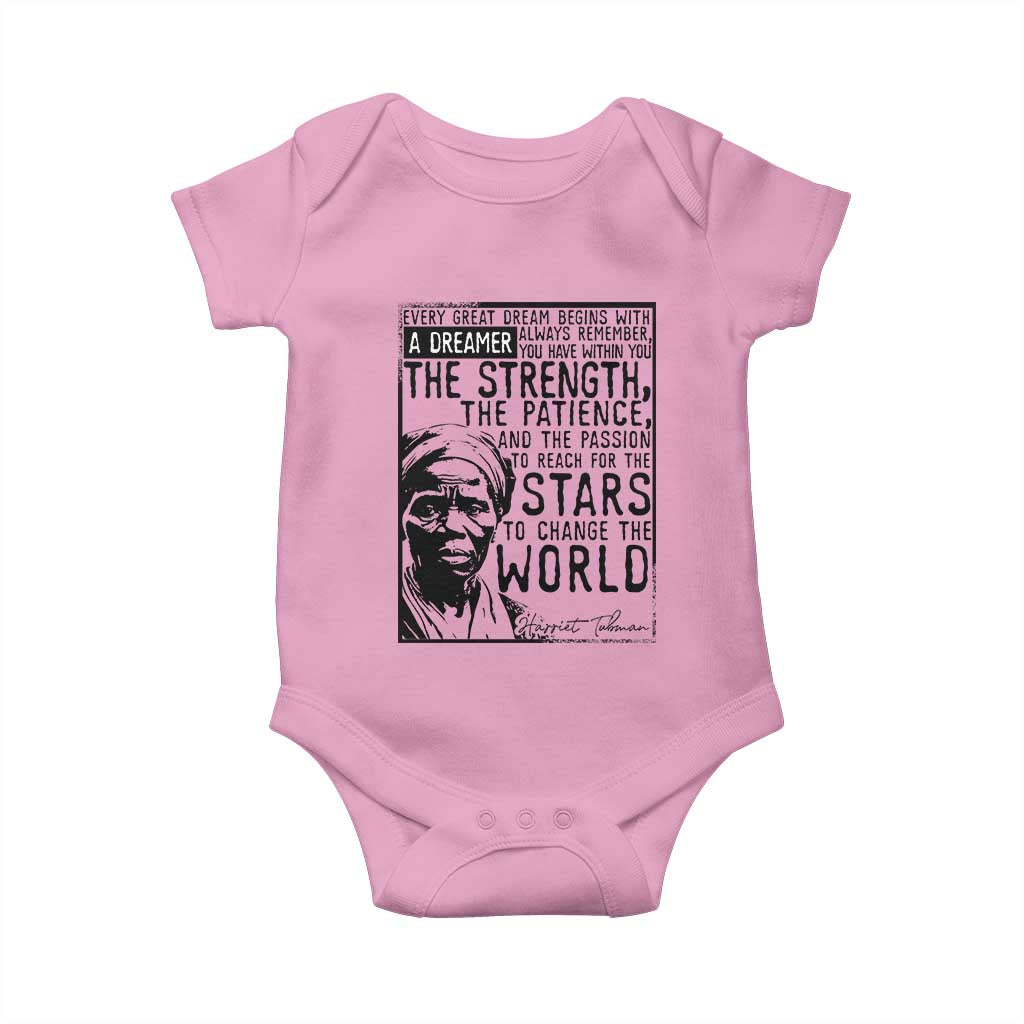 Harriet Tubman Quote Baby Onesie Black Woman History Activist TS14 Light Pink Print Your Wear
