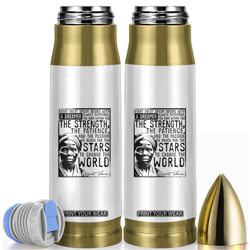 Harriet Tubman Quote Bullet Tumbler Black Woman History Activist TS14 White Print Your Wear