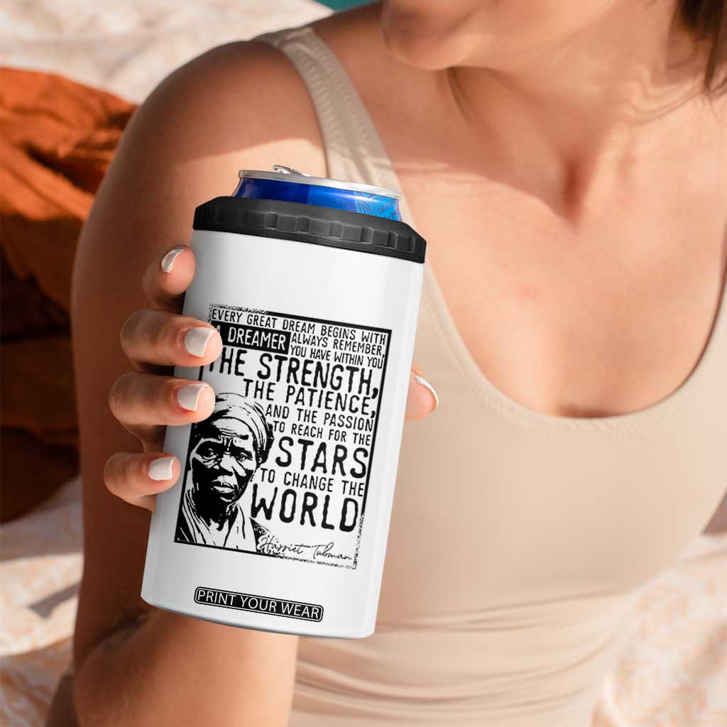 Harriet Tubman Quote 4 in 1 Can Cooler Tumbler Black Woman History Activist TS14 Print Your Wear
