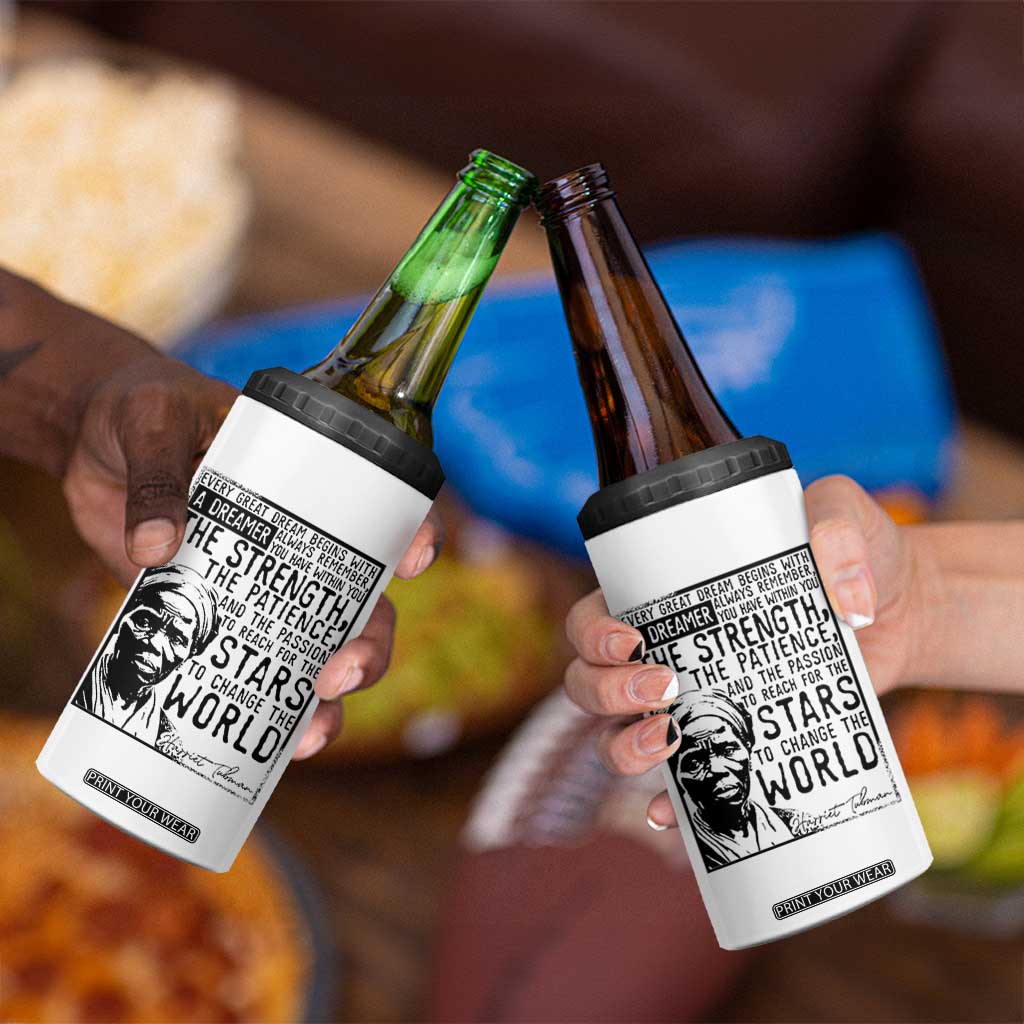 Harriet Tubman Quote 4 in 1 Can Cooler Tumbler Black Woman History Activist TS14 Print Your Wear