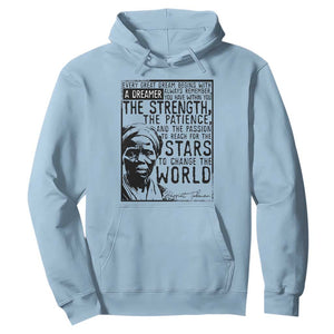Harriet Tubman Quote Hoodie Black Woman History Activist TS14 Light Blue Print Your Wear