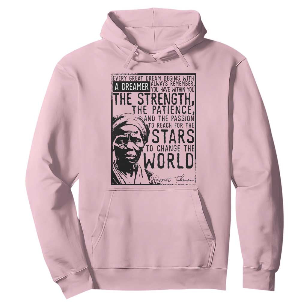 Harriet Tubman Quote Hoodie Black Woman History Activist TS14 Light Pink Print Your Wear