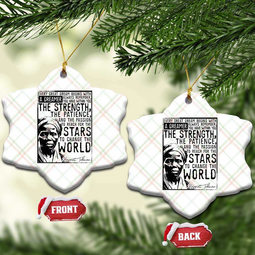 Harriet Tubman Quote Ceramic Ornament Black Woman History Activist TS14 Print Your Wear