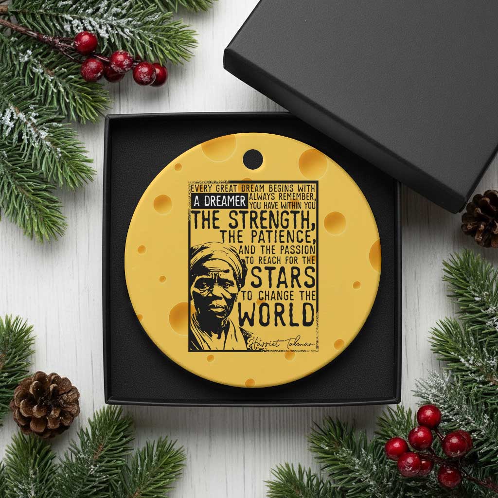 Harriet Tubman Quote Ceramic Ornament Black Woman History Activist TS14 1pc Yellow Cheese Print Your Wear