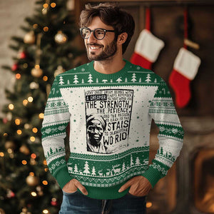Harriet Tubman Quote Ugly Christmas Sweater Black Woman History Activist TS14 Beige Green Print Your Wear