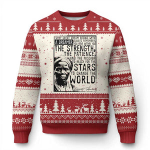 Harriet Tubman Quote Ugly Christmas Sweater Black Woman History Activist TS14 Beige Red Print Your Wear