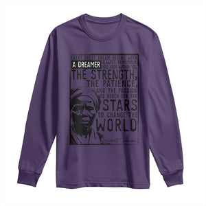 Harriet Tubman Quote Long Sleeve Shirt Black Woman History Activist TS14 Purple Print Your Wear