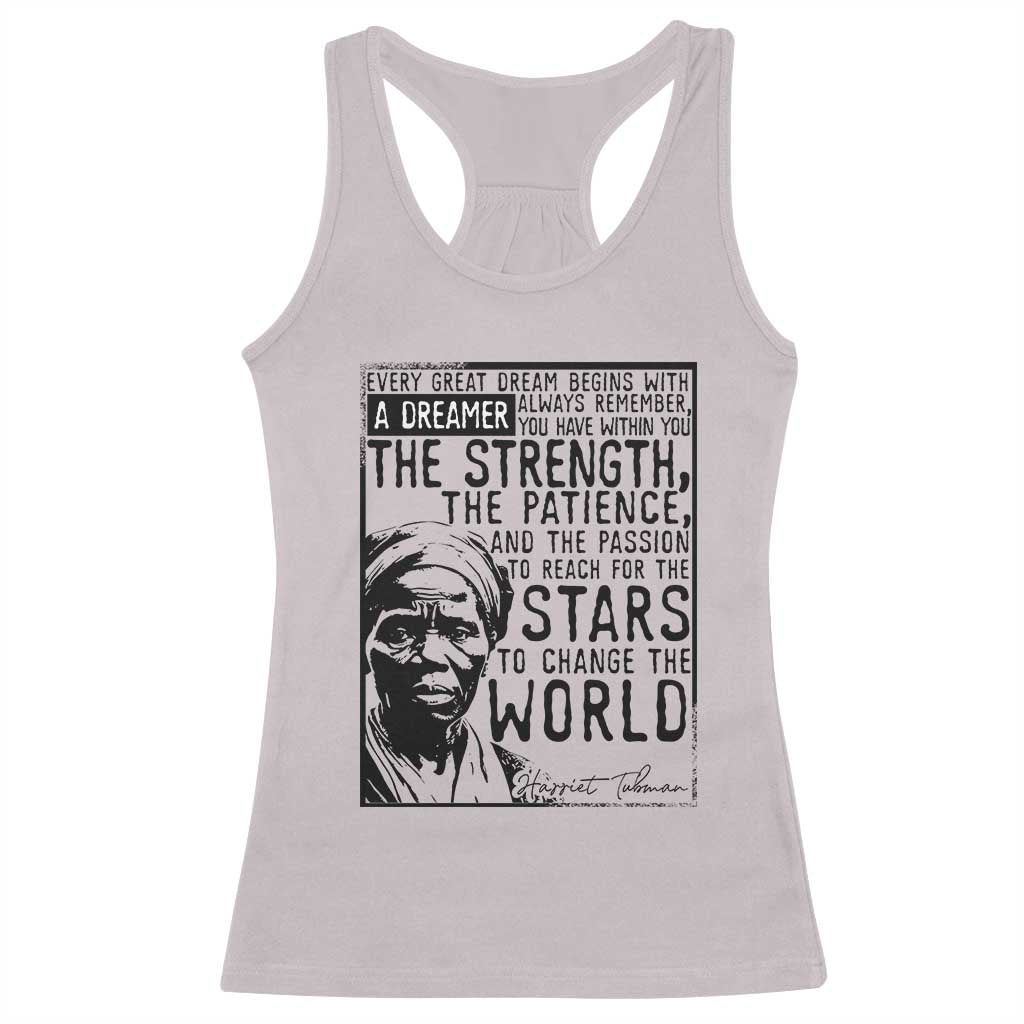Harriet Tubman Quote Racerback Tank Top Black Woman History Activist TS14 Ice Gray Print Your Wear