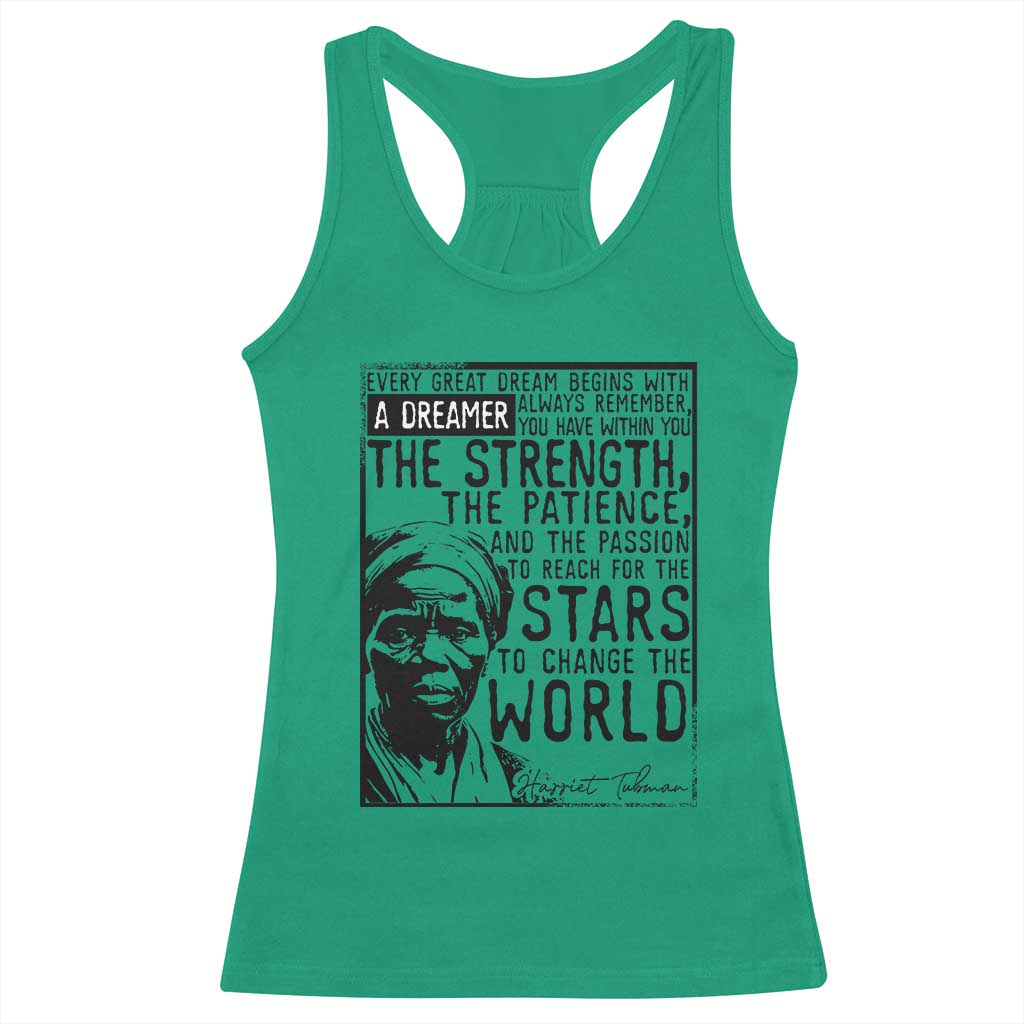 Harriet Tubman Quote Racerback Tank Top Black Woman History Activist TS14 Irish Green Print Your Wear