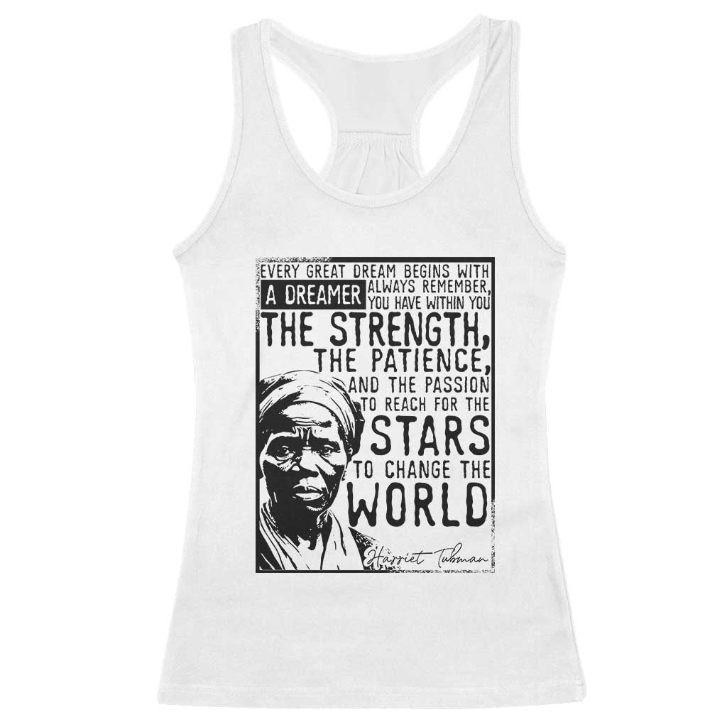 Harriet Tubman Quote Racerback Tank Top Black Woman History Activist TS14 White Print Your Wear