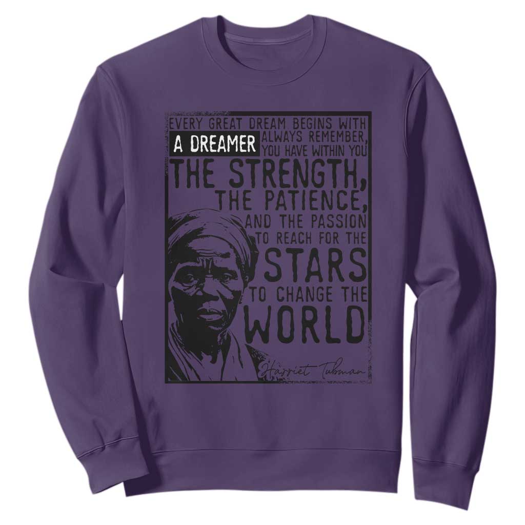 Harriet Tubman Quote Sweatshirt Black Woman History Activist TS14 Purple Print Your Wear