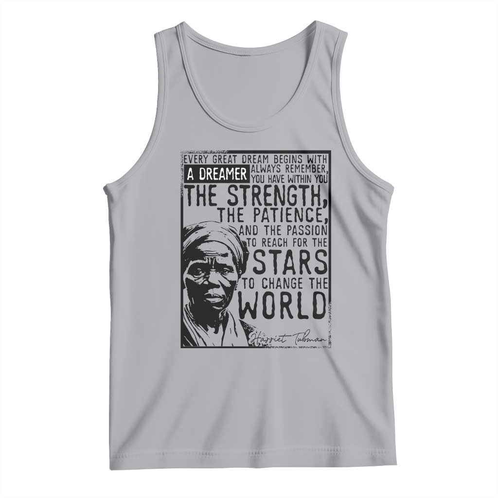 Harriet Tubman Quote Tank Top Black Woman History Activist TS14 Athletic Heather Print Your Wear