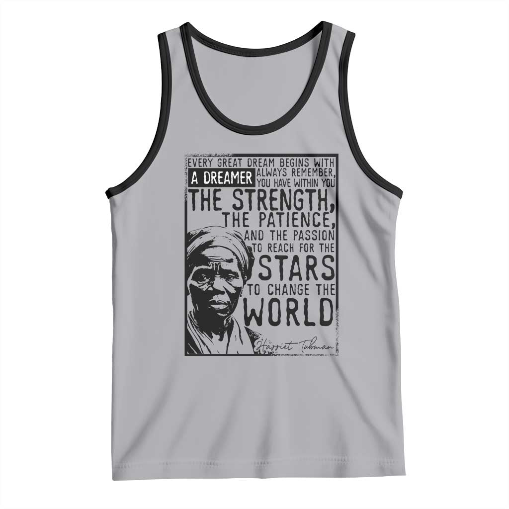 Harriet Tubman Quote Tank Top Black Woman History Activist TS14 Athletic Heather Black Print Your Wear