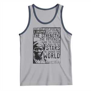 Harriet Tubman Quote Tank Top Black Woman History Activist TS14 Athletic Heather Navy Print Your Wear