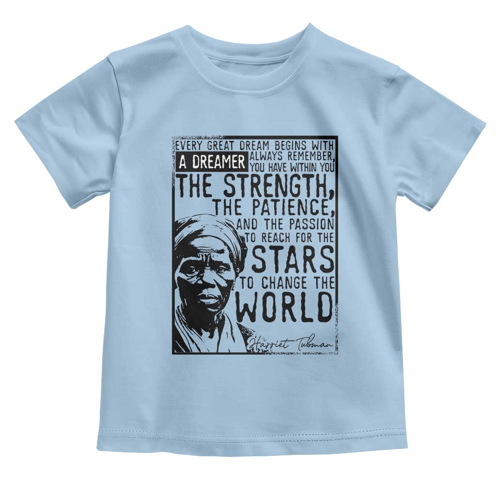 Harriet Tubman Quote Toddler T Shirt Black Woman History Activist TS14 Light Blue Print Your Wear