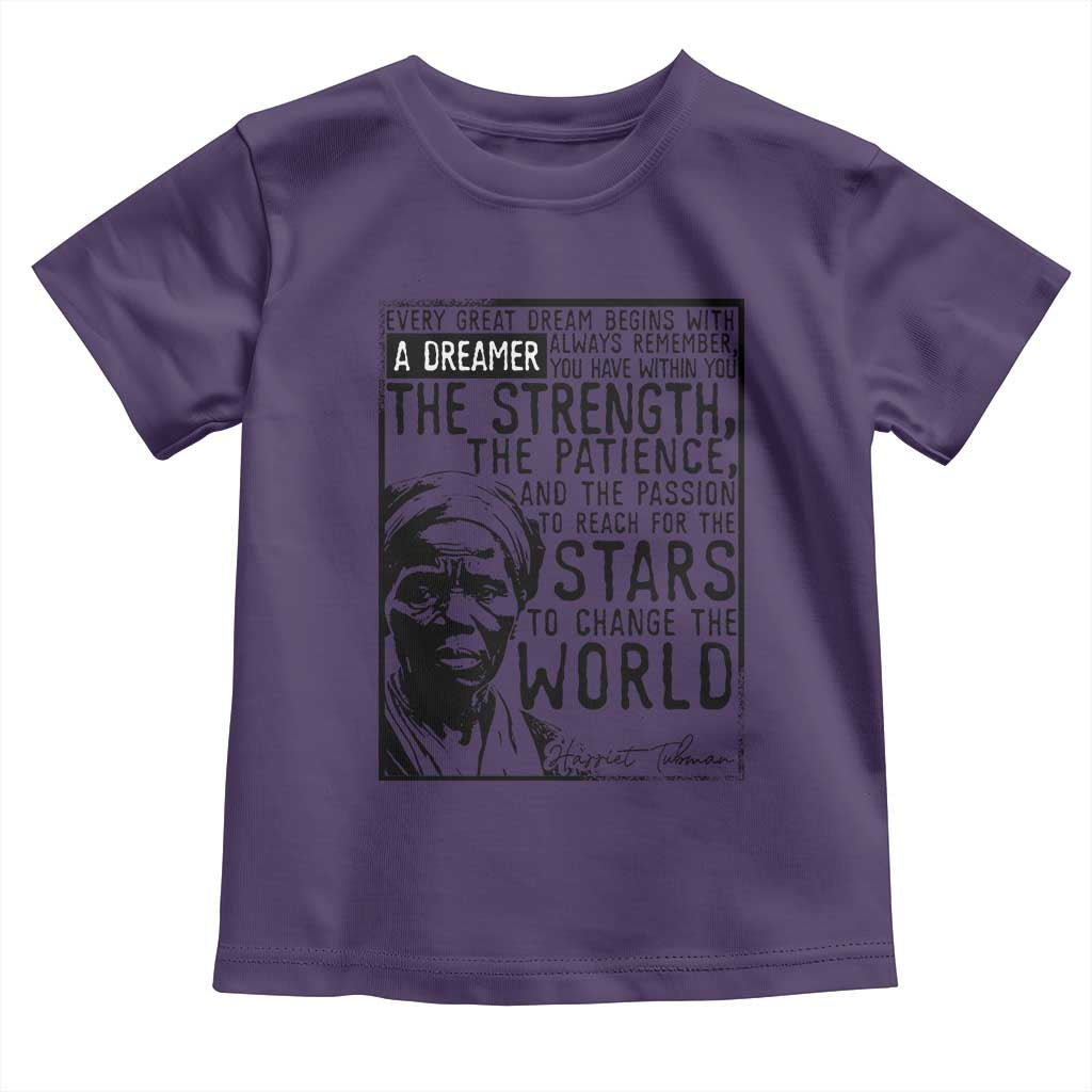 Harriet Tubman Quote Toddler T Shirt Black Woman History Activist TS14 Purple Print Your Wear